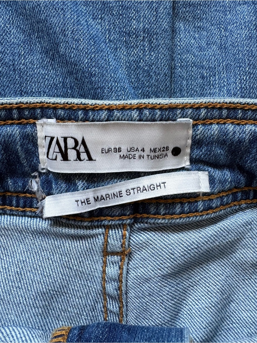 Zara marine straight jeans size 4 - Picture 10 of 12